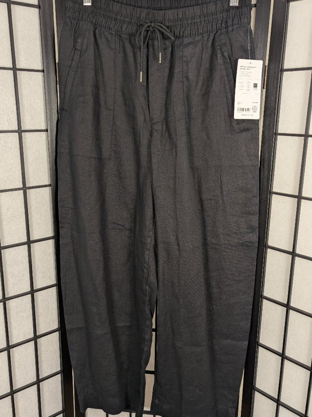 Linen Barrel Leg Pant | NWT Athleta Retreat Easy Barrel Crop | Size S Tall